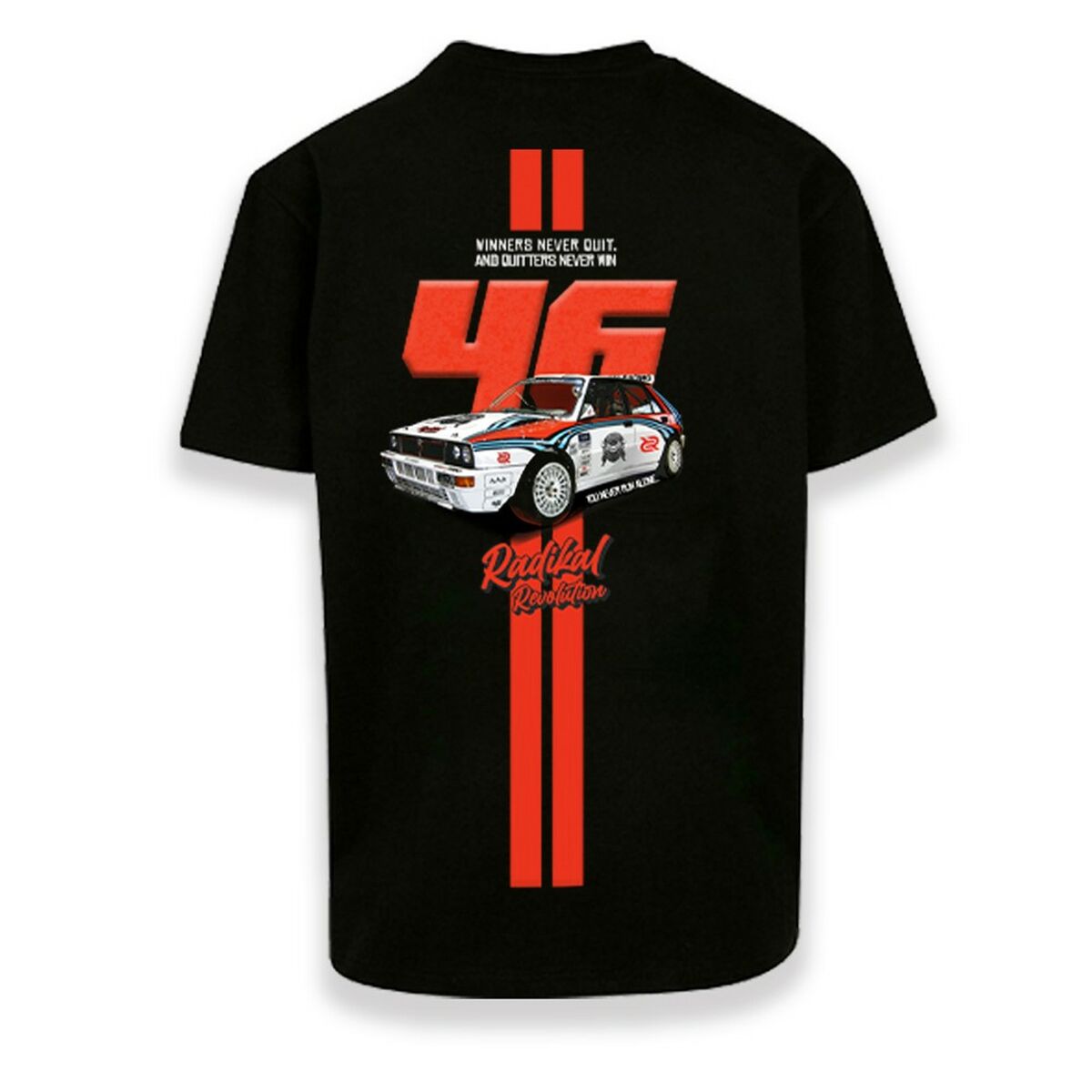 T-shirt med kortärm Herr RADIKAL WINNERS NEVER QUIT Svart XL - 2