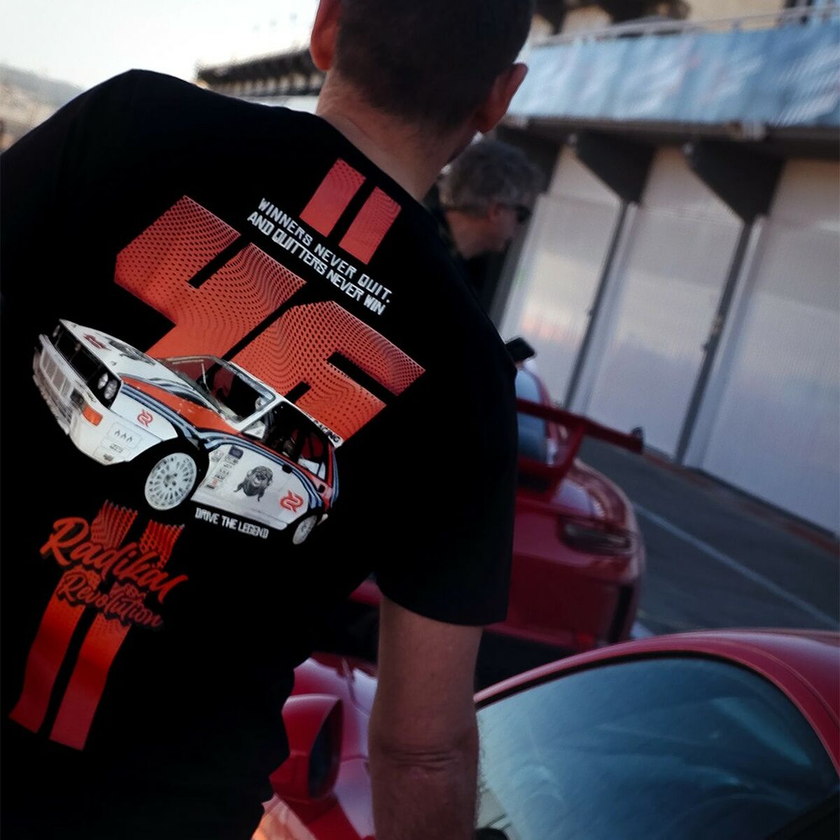 T-shirt med kortärm Herr RADIKAL WINNERS NEVER QUIT Svart XL - 6