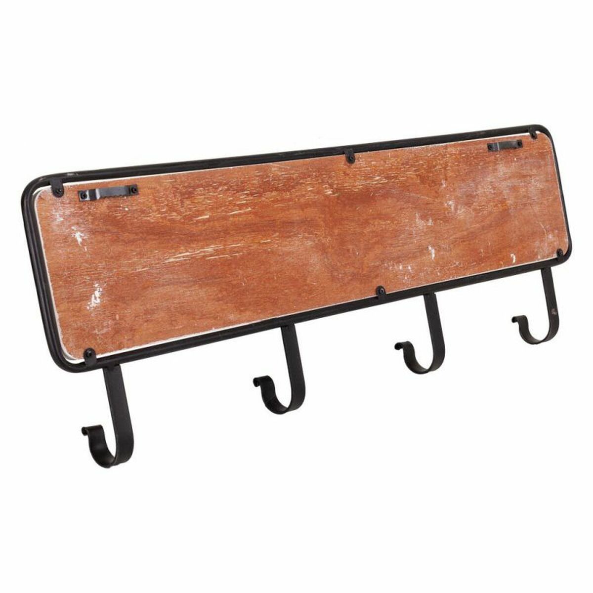 Väggmonterad rockhängare Alexandra House Living Welcome Vit Trä MDF 5 x 22 x 60 cm - 4