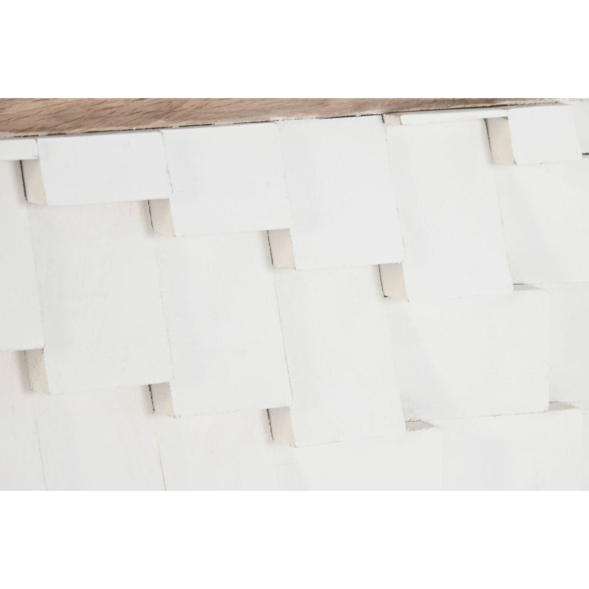 Sänggavel Home ESPRIT Vit Naturell 180 X 5 X 90 CM - 3