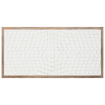 Sänggavel Home ESPRIT Vit Naturell 180 X 5 X 90 CM