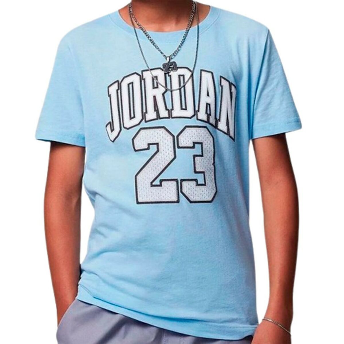 Barn T-shirt med kortärm Nike JDB PRACTICE FLIGHT 95A088 B9F Blå - 2