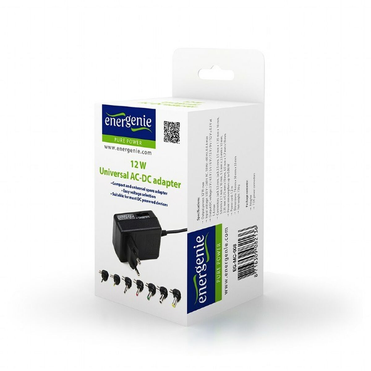 Eladapter Energenie EG-MC-008 1,2 m 12 W 100 - 240 V - 2