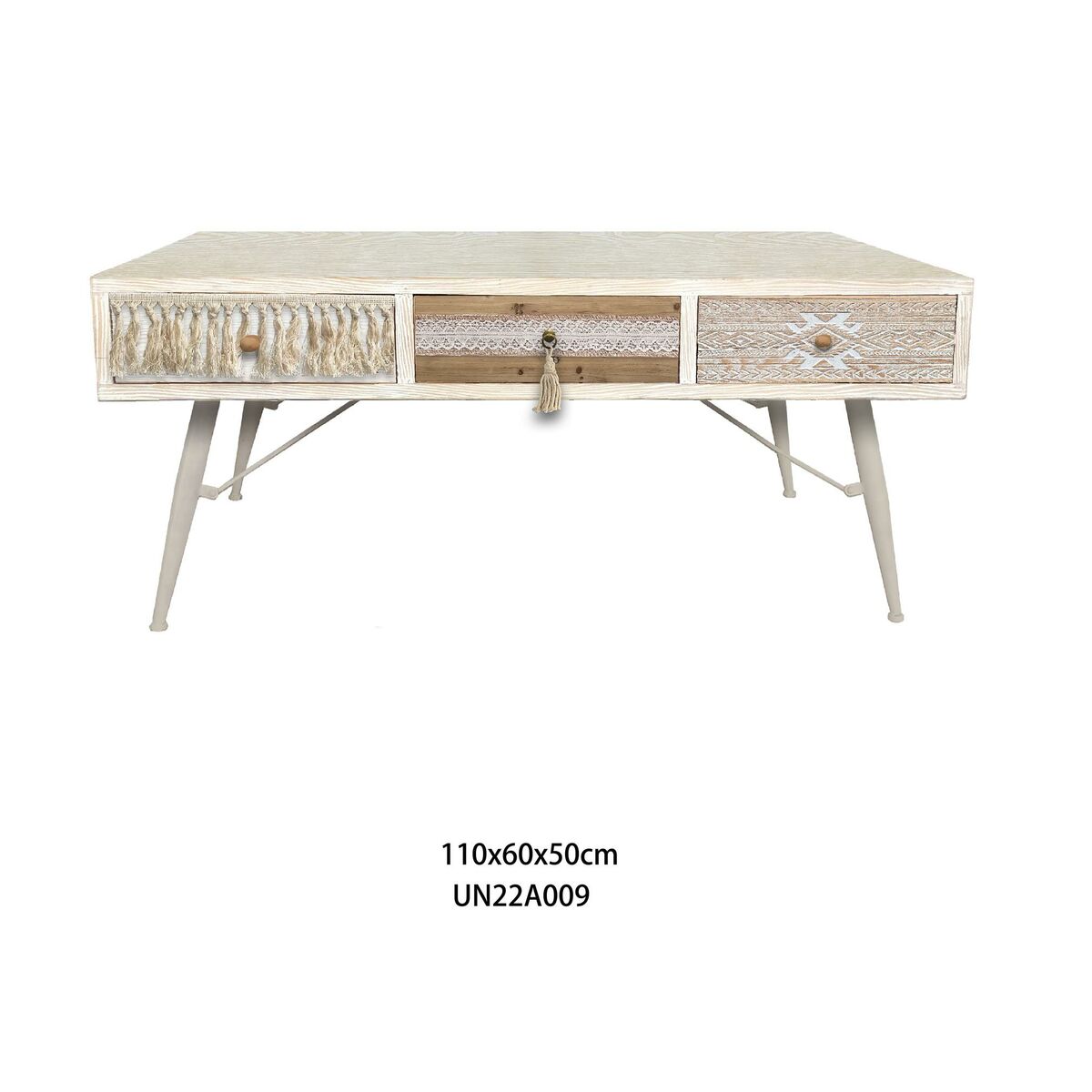 Soffbord DKD Home Decor Gran Bomull (110 x 60 x 50 cm) - 2