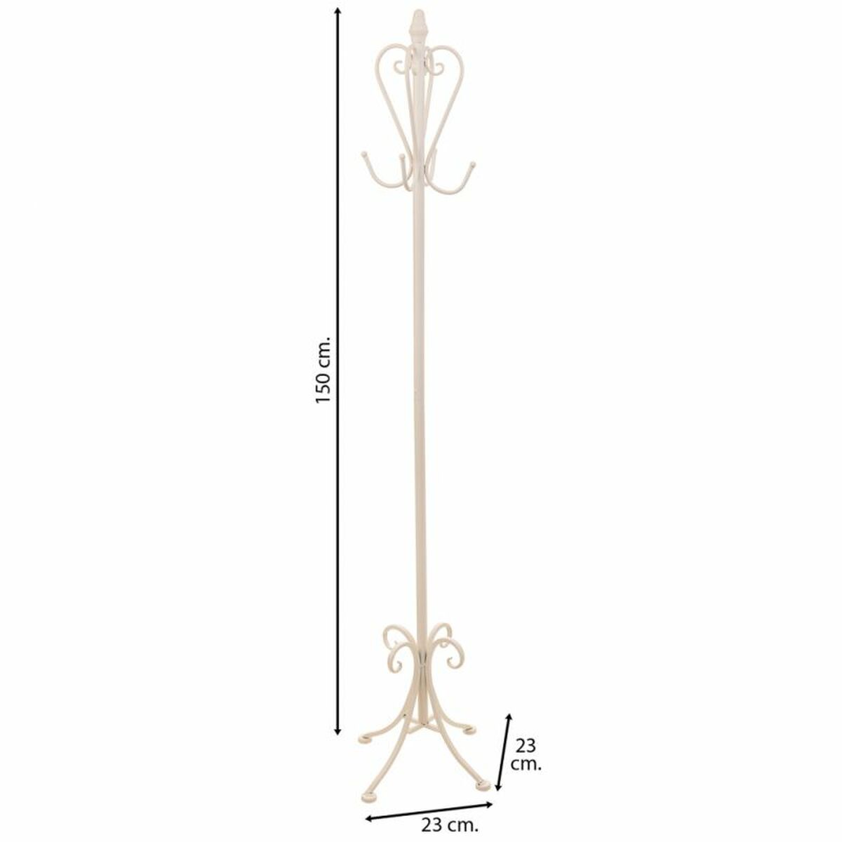 Hattställ Alexandra House Living Vit 90 x 214 x 161 cm - 4