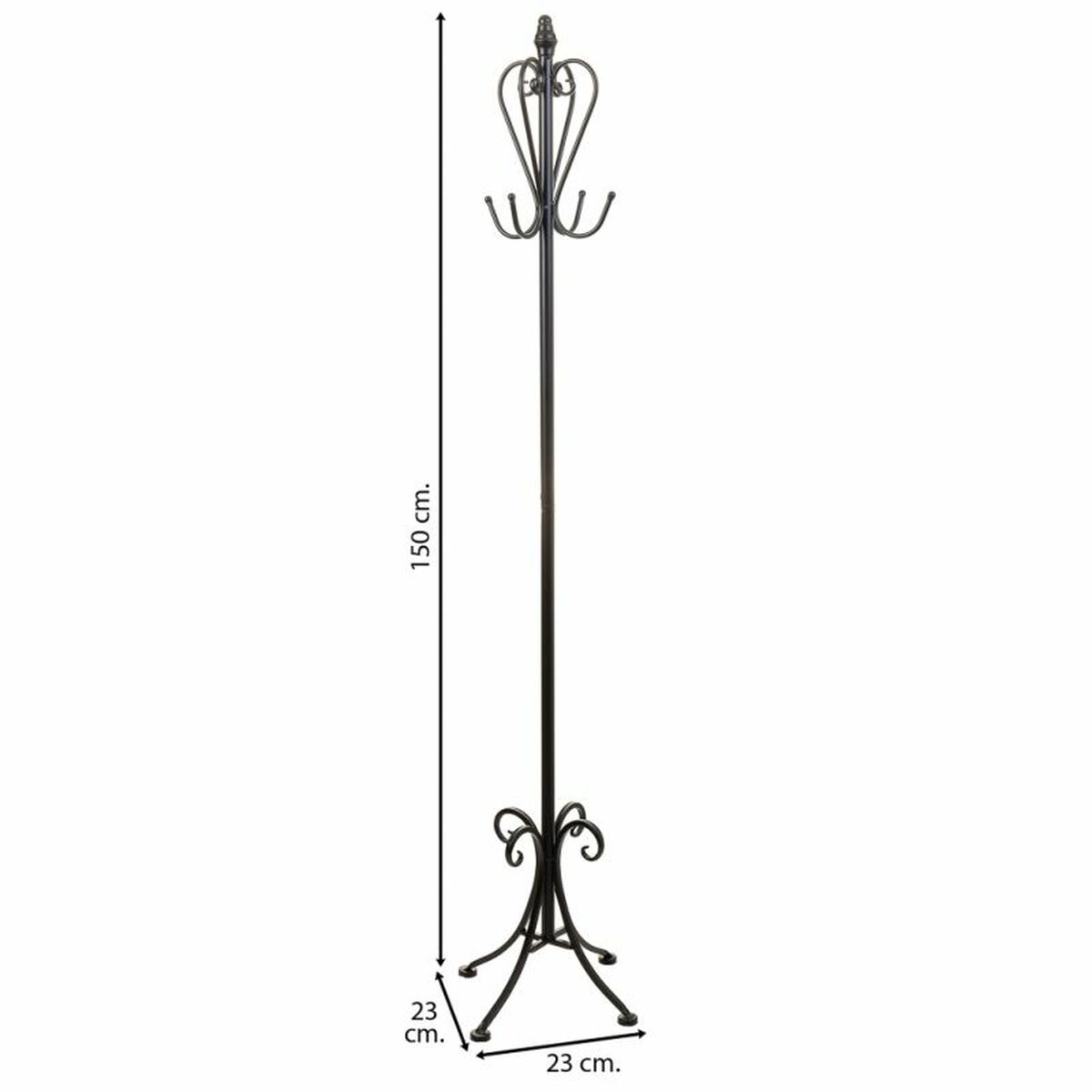 Hattställ Alexandra House Living Svart 90 x 214 x 161 cm - 4