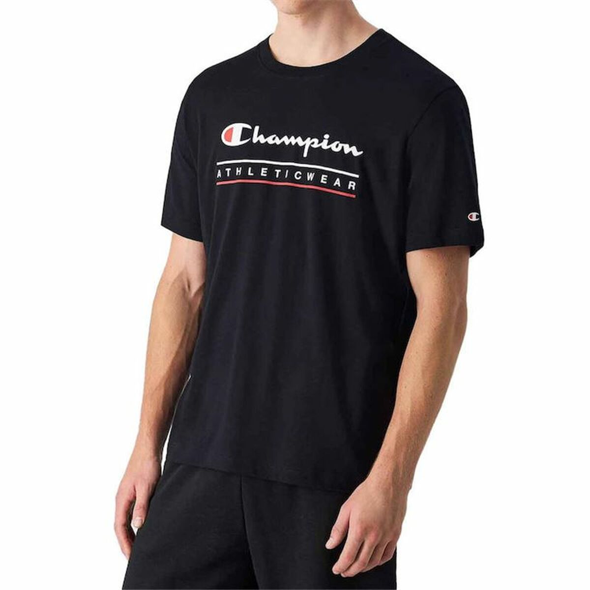 T-shirt med kortärm Herr Champion Svart - 2