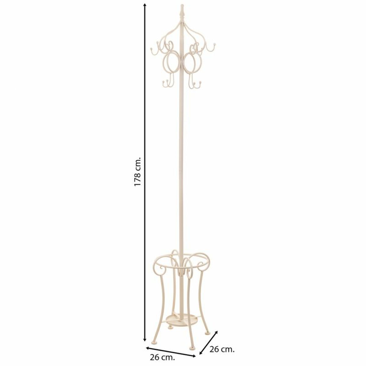 Hattställ Alexandra House Living Vit 25 x 49 x 25 cm - 4