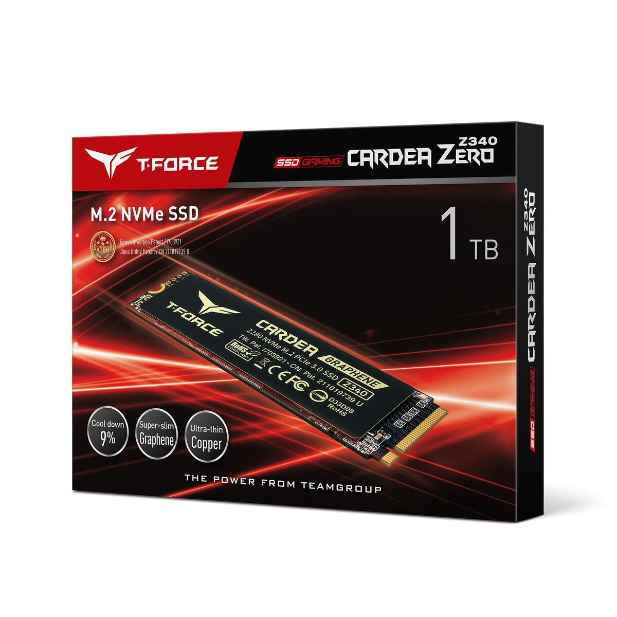 Hårddisk Team Group CARDEA ZERO Z340 Invärtes SSD 1 TB 1 TB SSD - 2