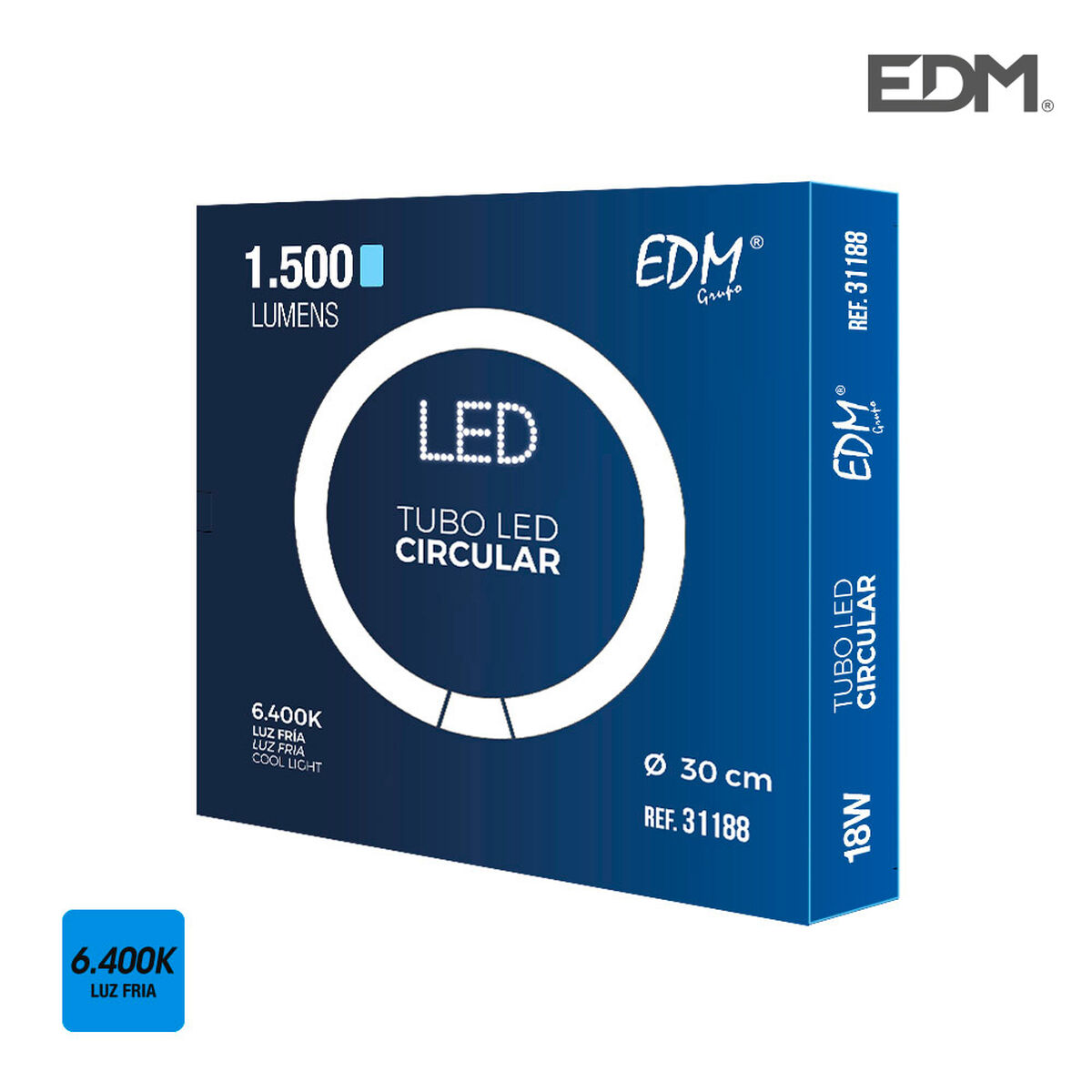 LED Tub EDM 31188 F 18 W 20 W 32 W G10Q 2100 Lm Ø 30 cm Rund (6400 K) - 6
