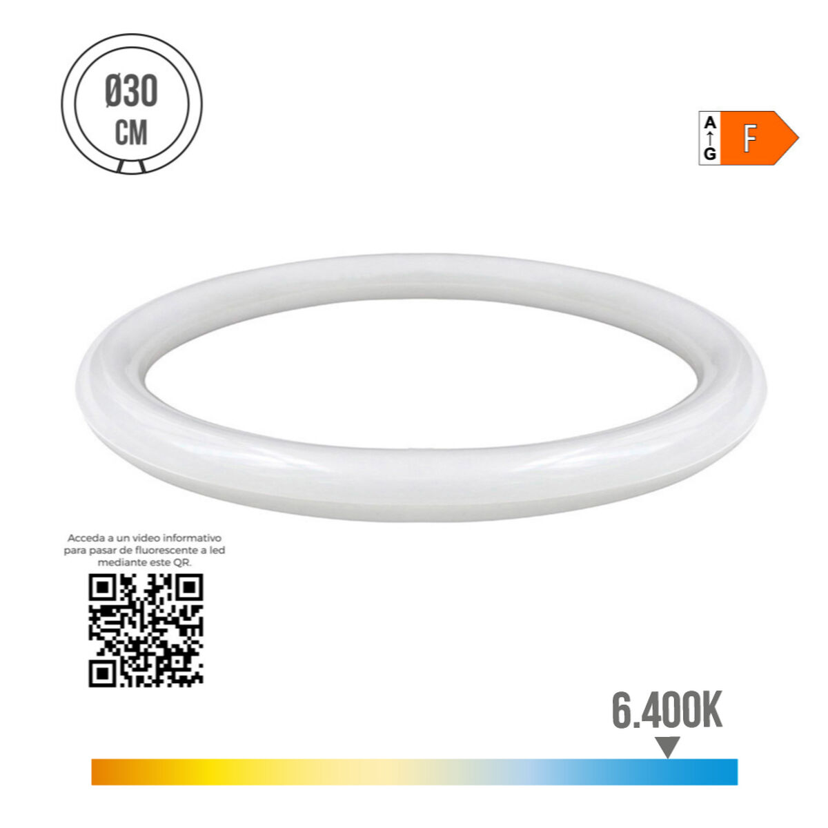 LED Tub EDM 31188 F 18 W 20 W 32 W G10Q 2100 Lm Ø 30 cm Rund (6400 K) - 7