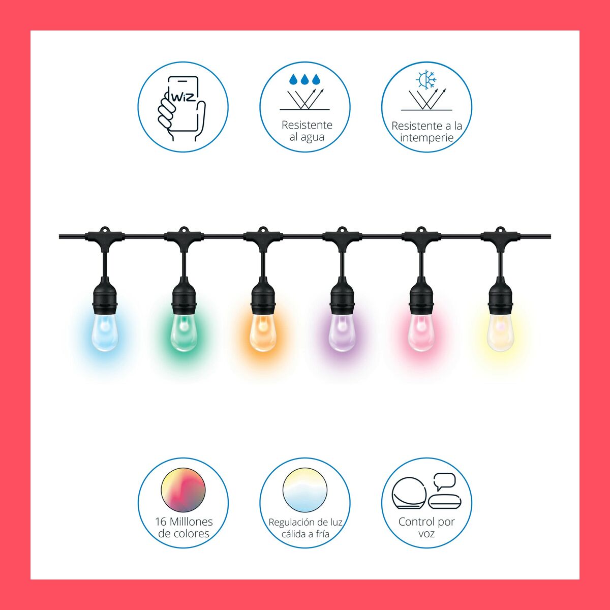 LED-krans Wiz   Multicolour 8 W - 10