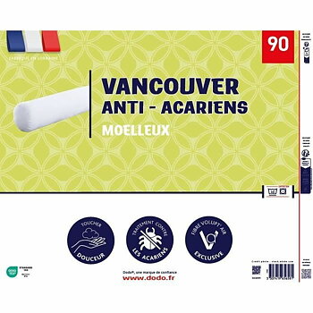 Kudden DODO Vancouver Vit 90 cm Anti-dammkvalster