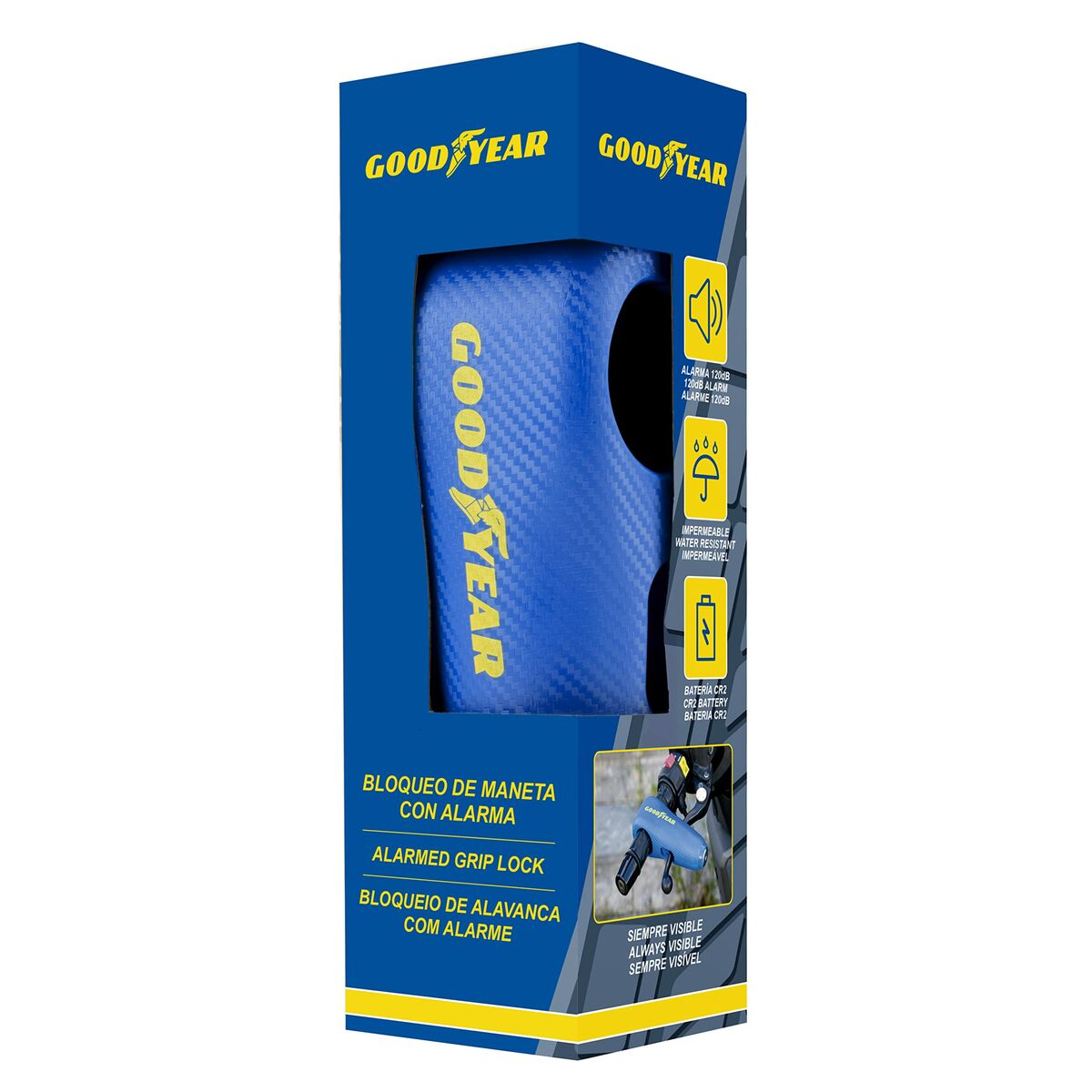 Stöldskyddande hänglås med larm Goodyear GOD5000 - 5