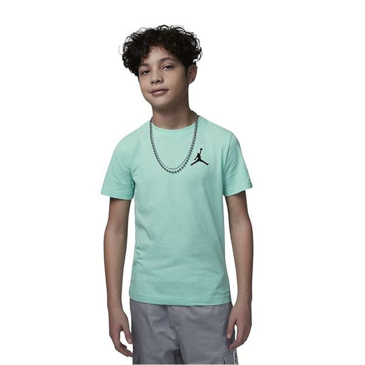 Barn T-shirt med kortärm Jordan JDB JUMPMAN AIR EMB 95A873 E8G Blå
