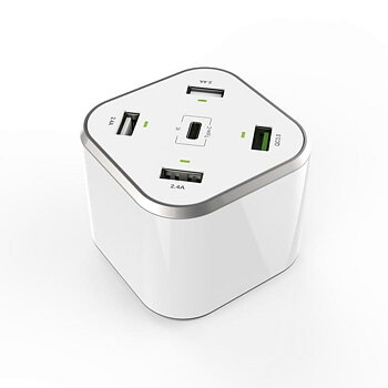 USB-laddare Aisens Vit