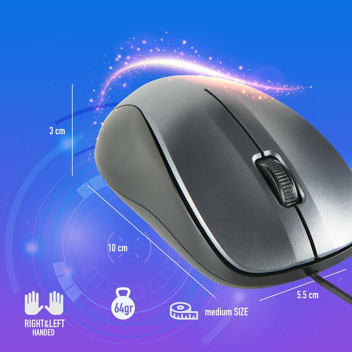 Optisk Mus NGS NGS-MOUSE-1091 Grå 1200 DPI - 7