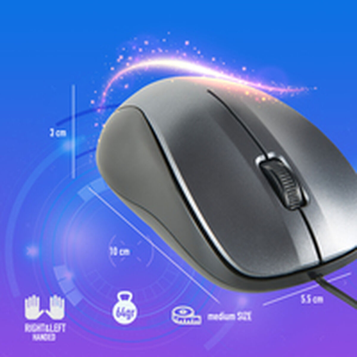 Optisk Mus NGS NGS-MOUSE-1091 Grå 1200 DPI - 4