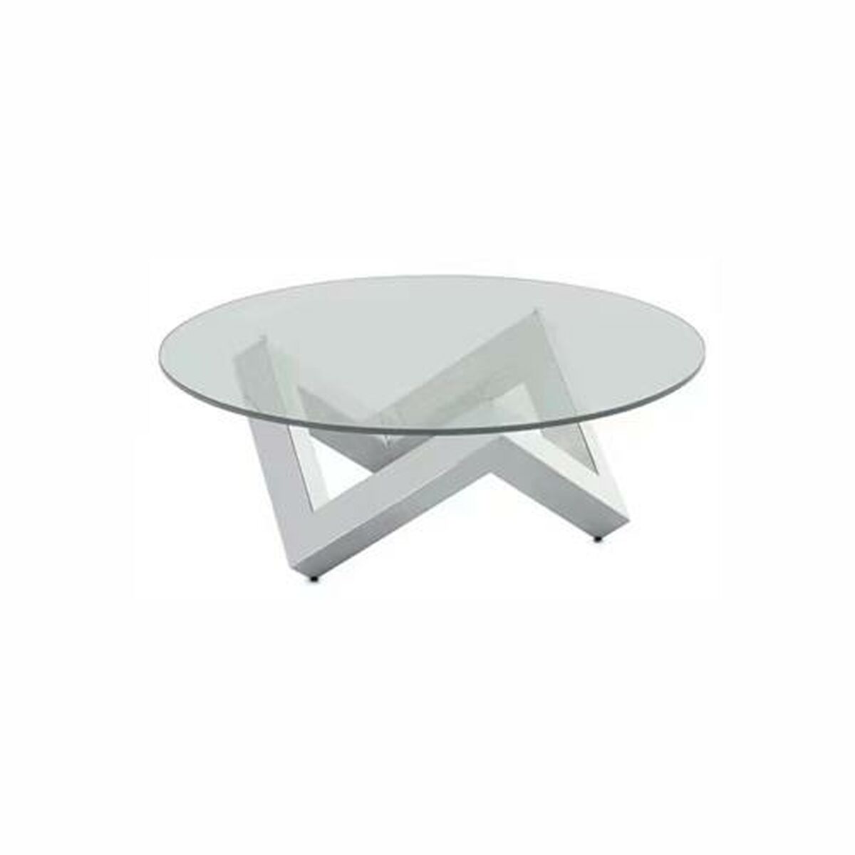 Soffbord DKD Home Decor Stål Härdat glas 90 x 90 x 45 cm