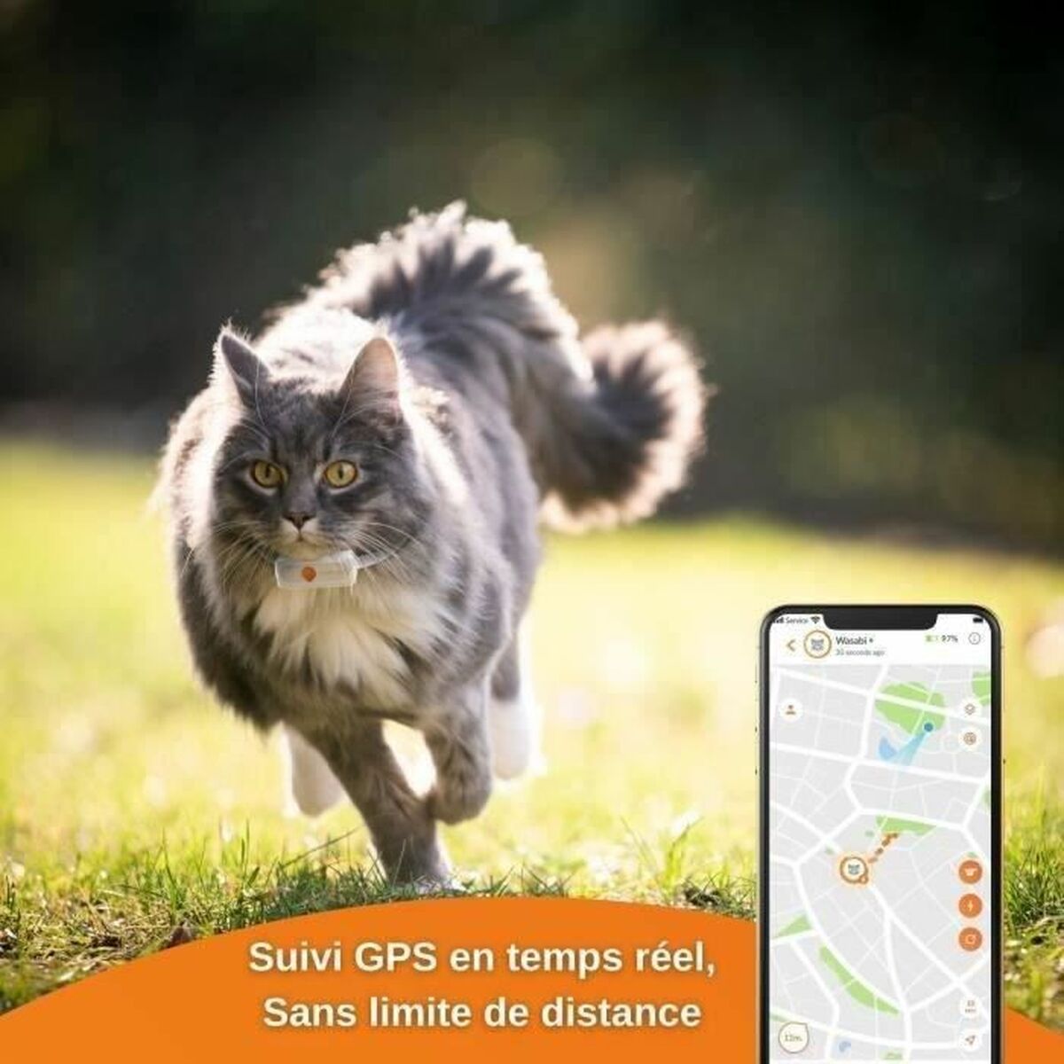 Anti-förlust lokaliserar Weenect Weenect XS GPS Katt Vit - 4