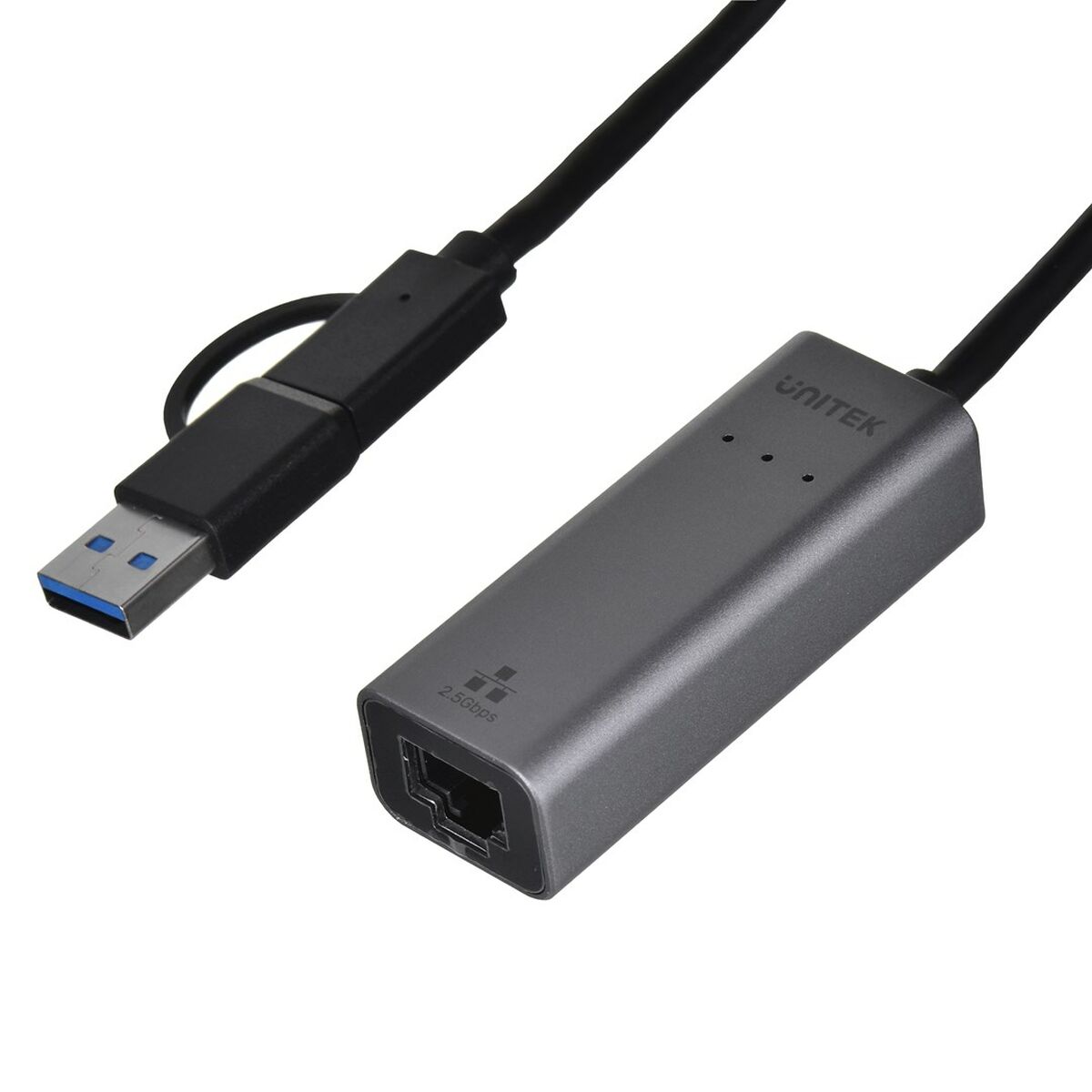 USB-C till Ethernet Adapter Unitek U1313C Grå 30 cm - 5