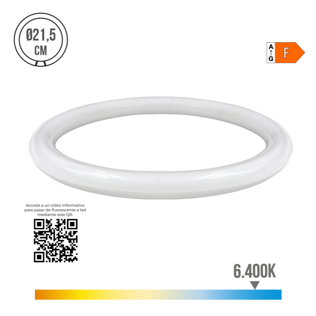 LED Tub EDM 31187 F 15 W 22 W 99 W G10Q 1500 lm ø 21,5 cm Rund (6400 K) - 7