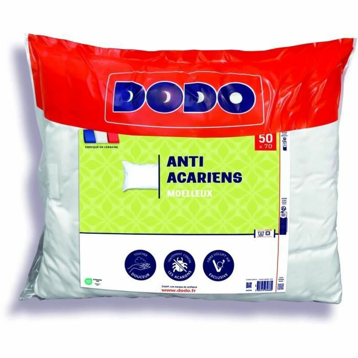 Kudden DODO Vit 50 x 70 cm Anti-dammkvalster - 4