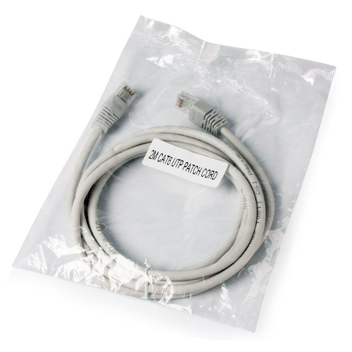 Nätkabel UTP Styv Kategori 6 GEMBIRD PP6U-2M Vit Grå 2 m - 5
