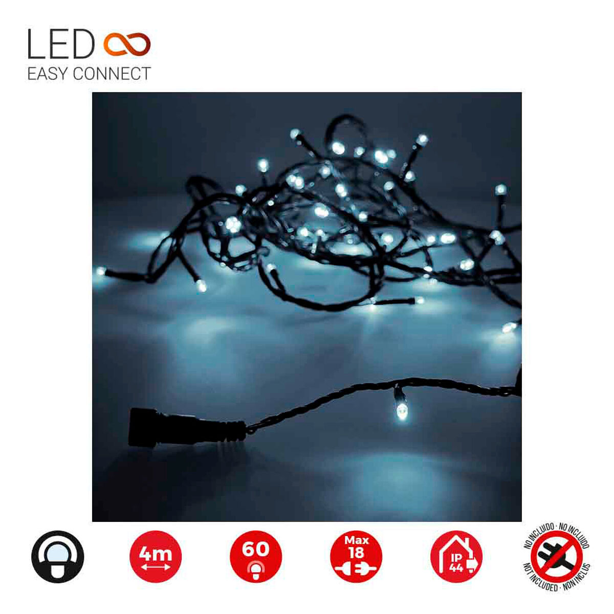 LED-krans EDM 71250 Easy-Connect 4 m Gul - 5