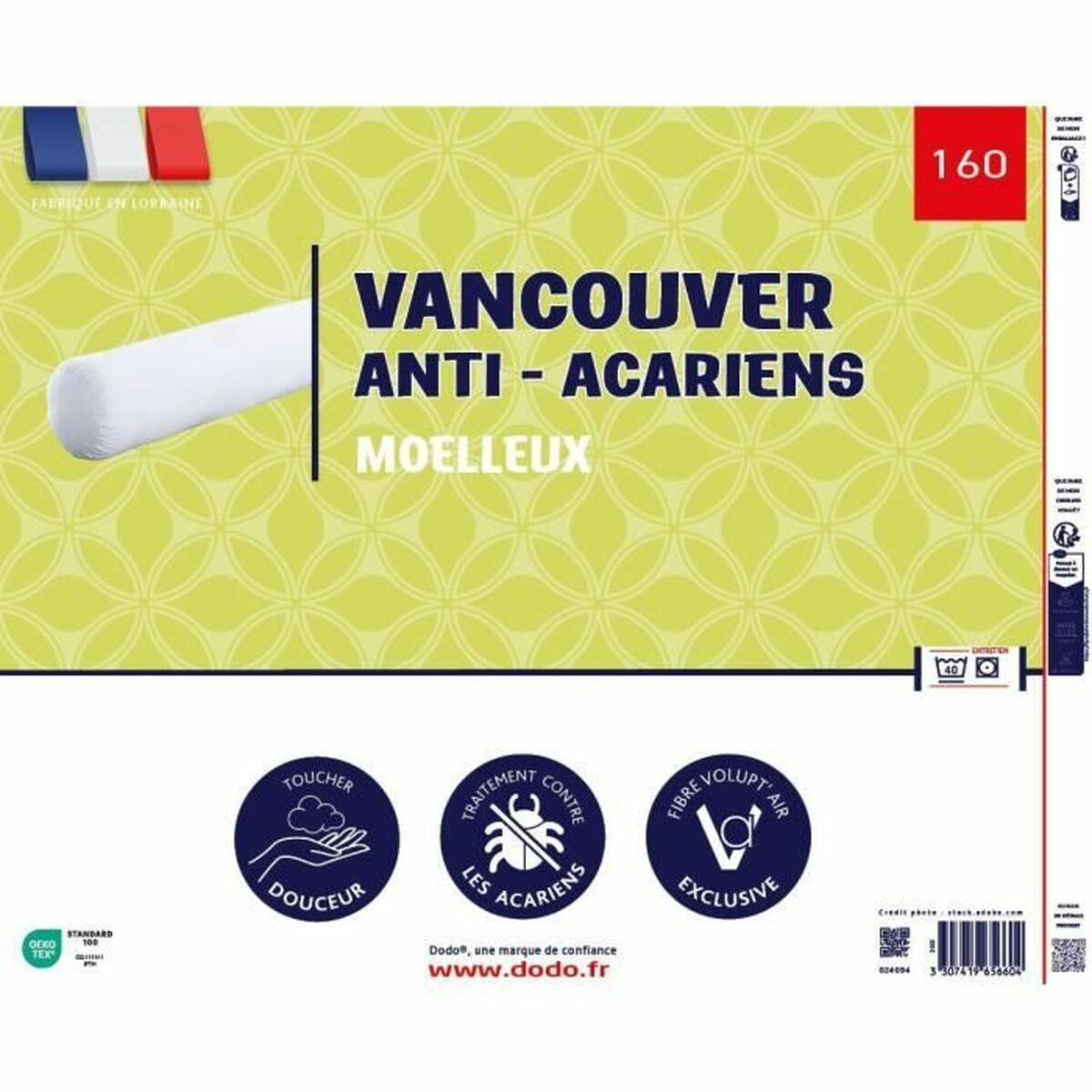 Kudden DODO Vancouver Vit 160 cm Anti-dammkvalster - 3