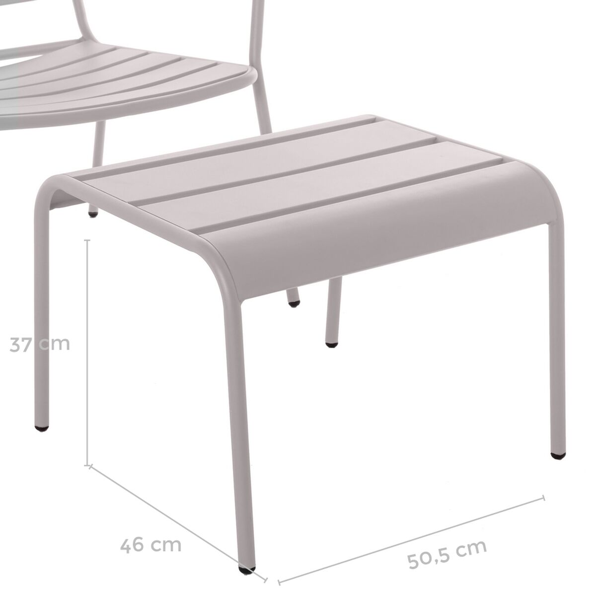 Sittpall Vega Grå Stål 50 x 47 x 37 cm - 2