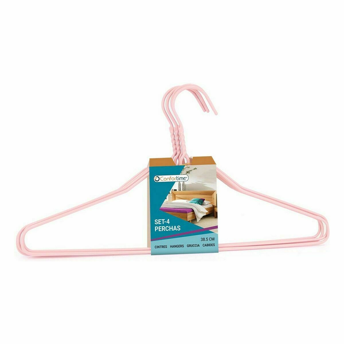 Klädhängarset Confortime Metall Plast 4 Delar (24 antal) - 2