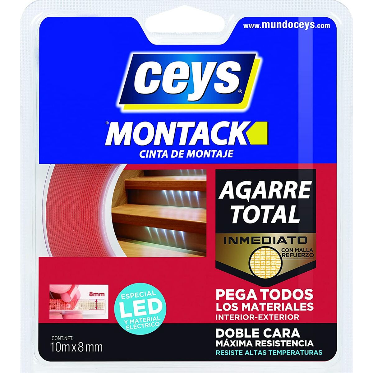 Självhäftande band Ceys Montack (10 m x 8 mm) - 2
