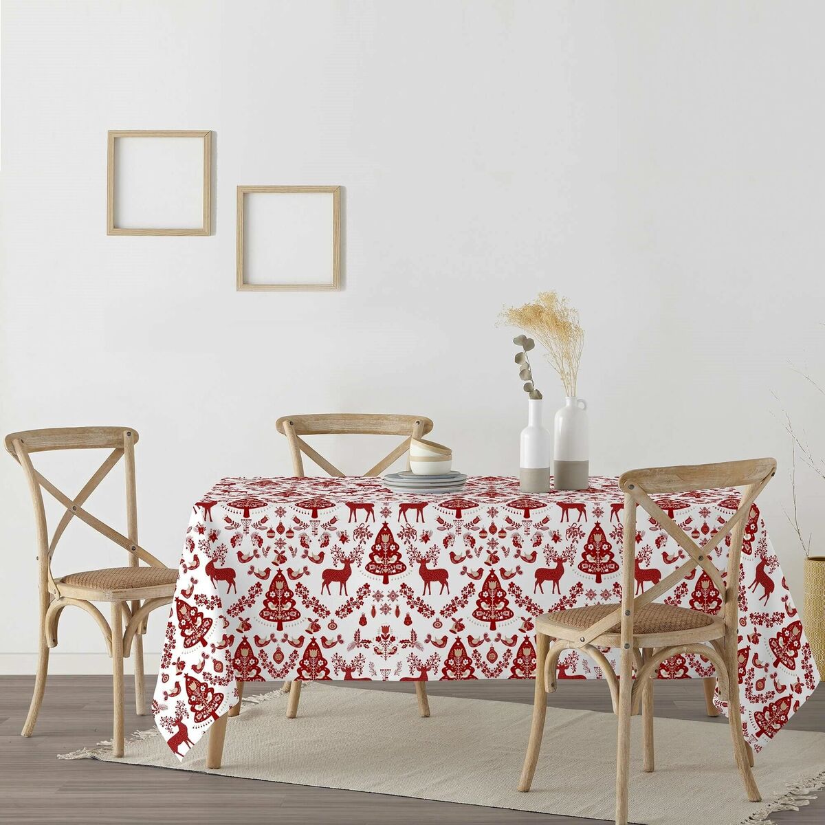 Fläckresistent bordsduk i harts Belum Merry Christmas Multicolour 250 x 150 cm - 3