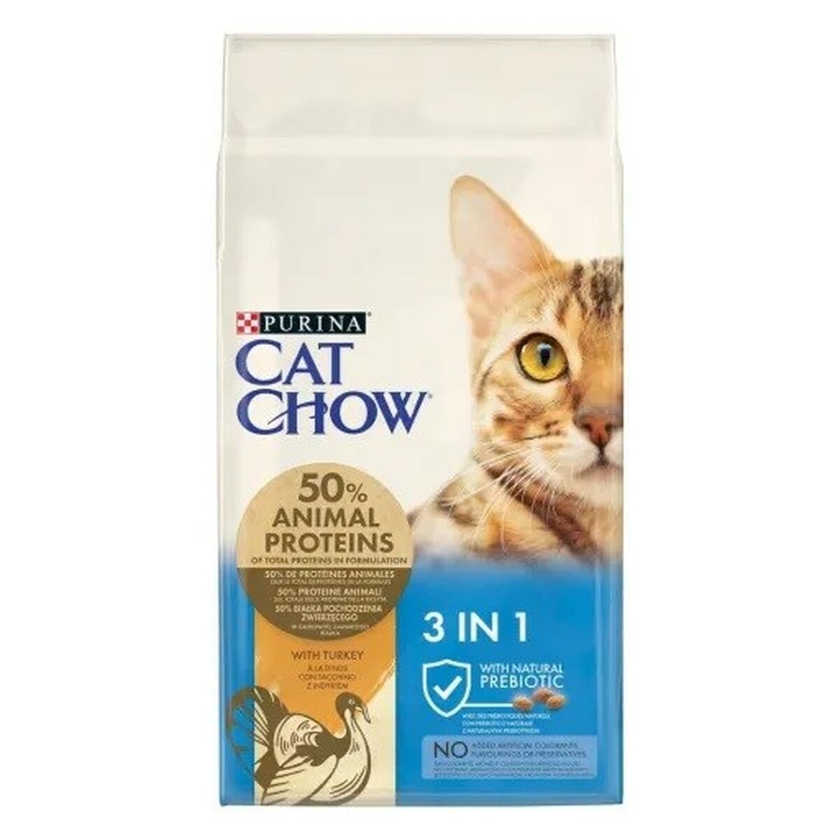 Kattmat Purina Cat Chow 3in1 Vuxen Kalkon Nötkött 15 kg