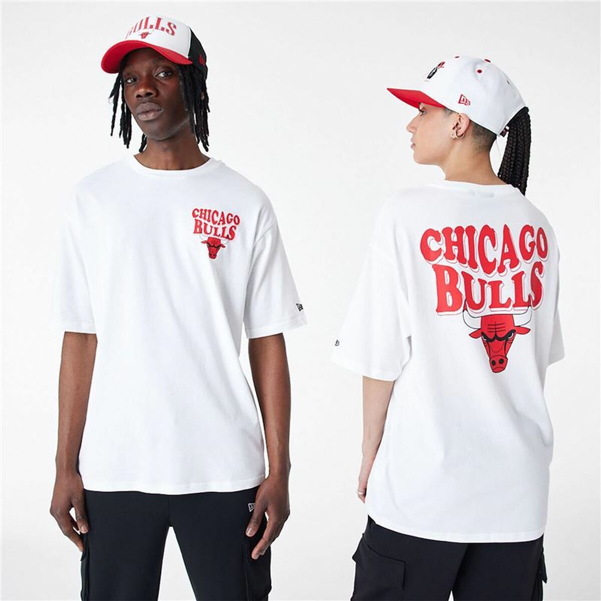 T-shirt med kortärm Herr New Era  SCRIPT OS TEE CHIBUL 60435518 Vit (S) - 6