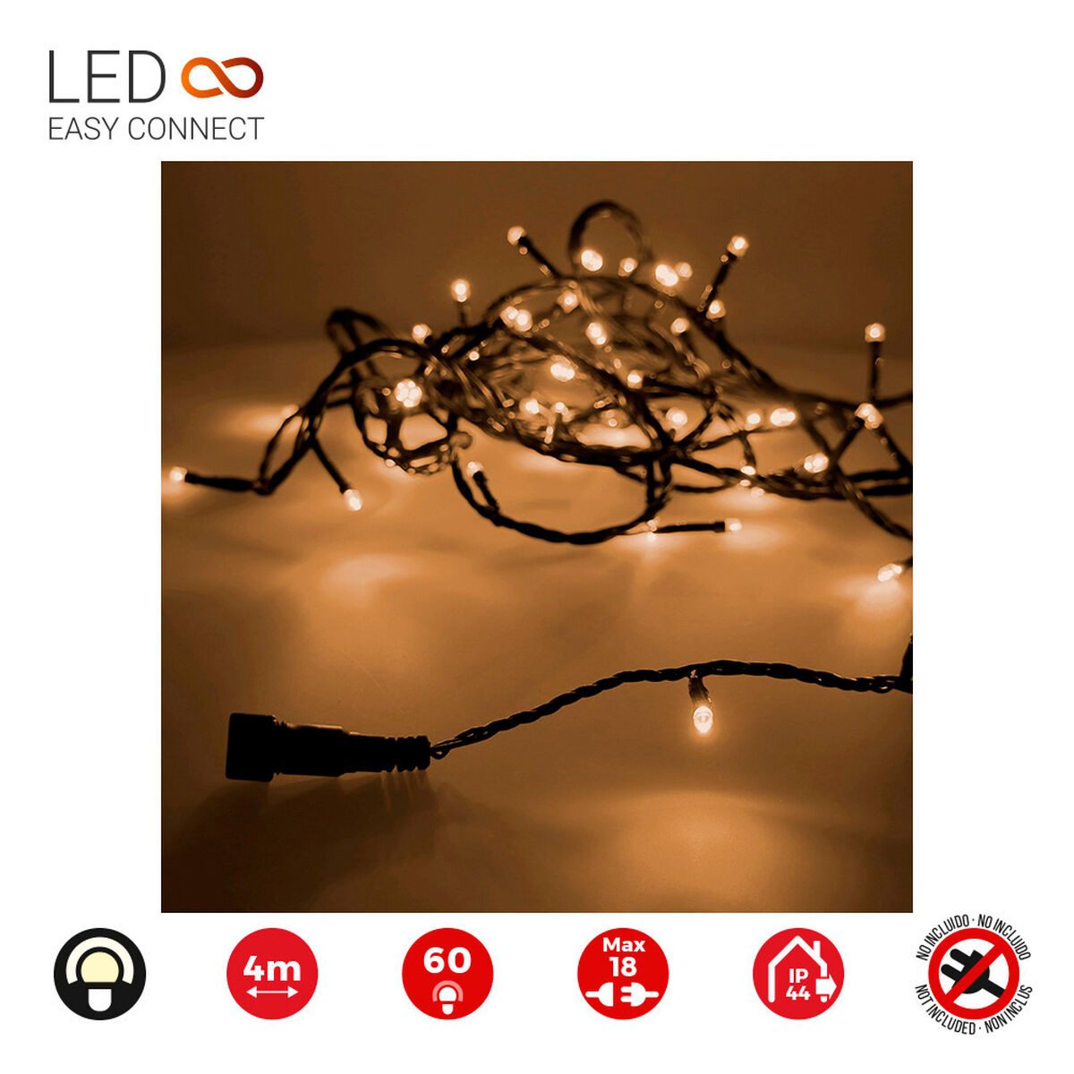 LED-krans EDM 71251 4 m Vit - 5