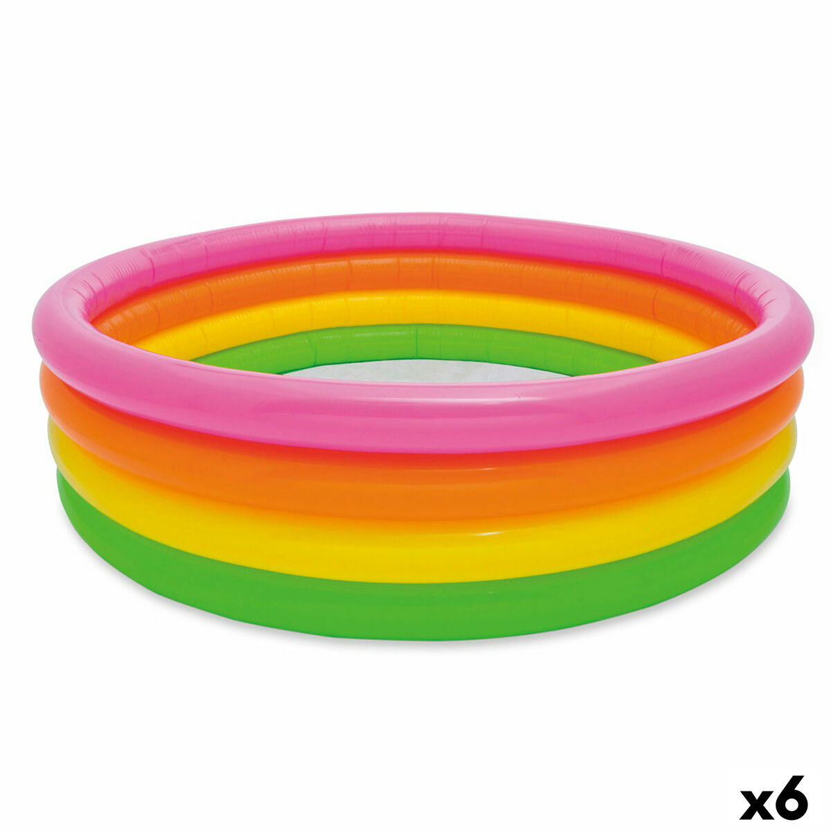 Uppblåsbar plaskpool för barn Intex Sunset Ringar 780 L 168 x 46 x 168 cm (6 antal) - 9