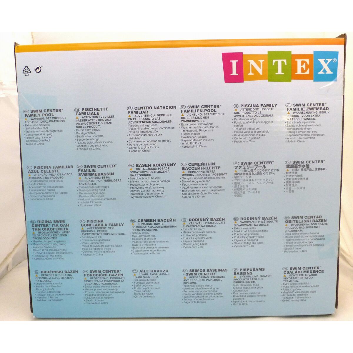 Uppblåsbar plaskpool för barn Intex 460 L 185 x 53 x 180 cm (3 antal) - 17