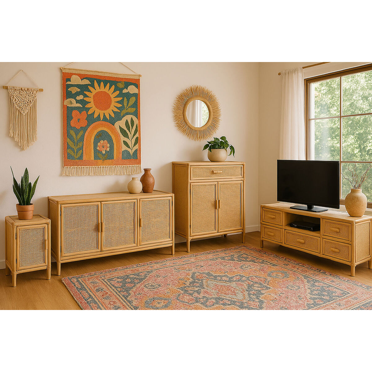 TV-möbler Home ESPRIT Ljusbrun 120 x 30 x 45 cm - 2