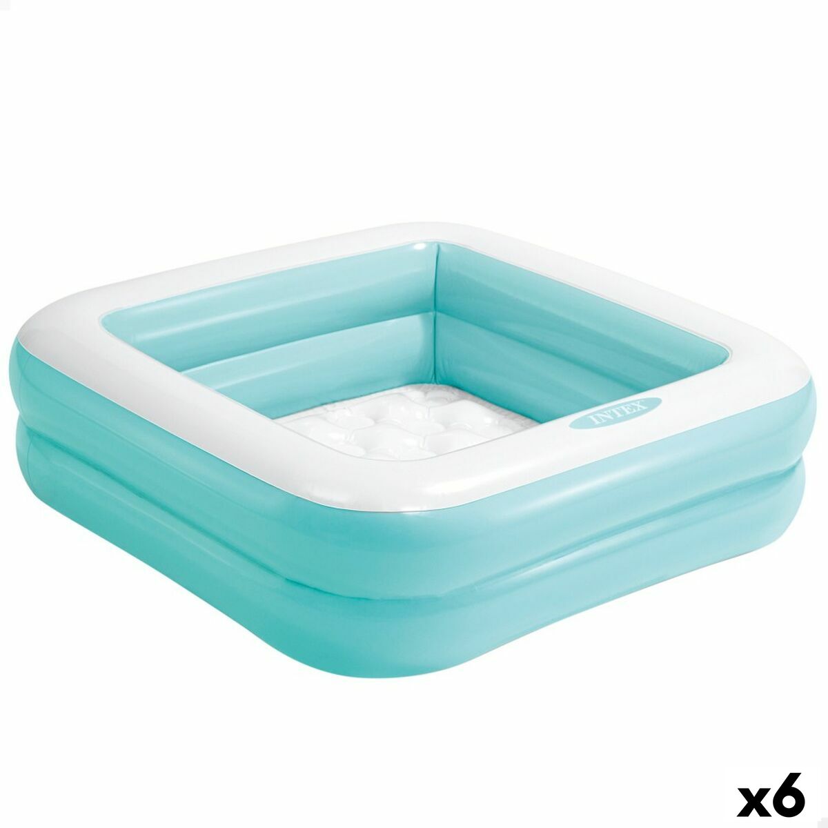 Uppblåsbar plaskpool för barn Intex Fyrkantig 57 L 86 x 25 x 86 cm (6 antal)