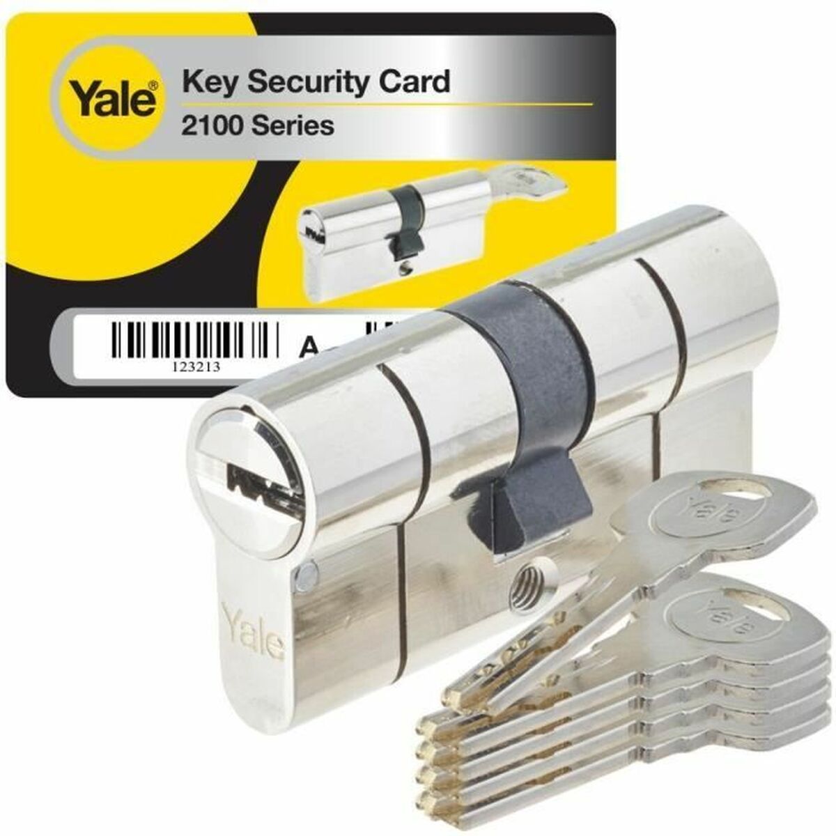 Säkerhetscylinder Yale 30 x 40 mm Mässing
