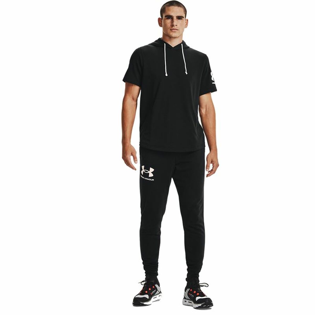 Långa träningsbyxor Under Armour Rival Terry Jogger Svart Män - 14