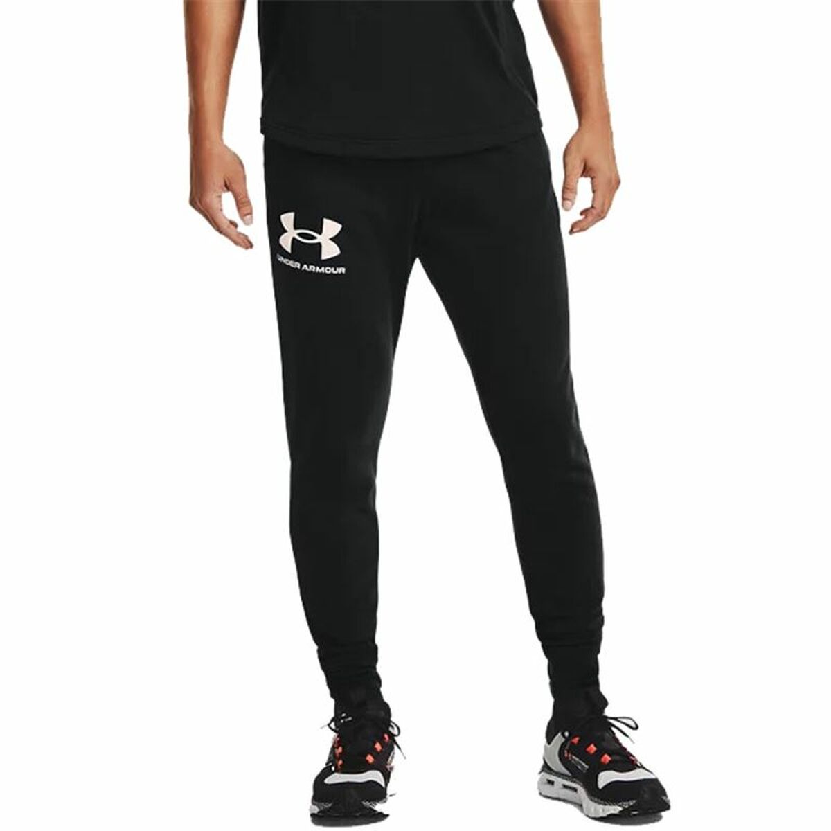 Långa träningsbyxor Under Armour Rival Terry Jogger Svart Män - 8