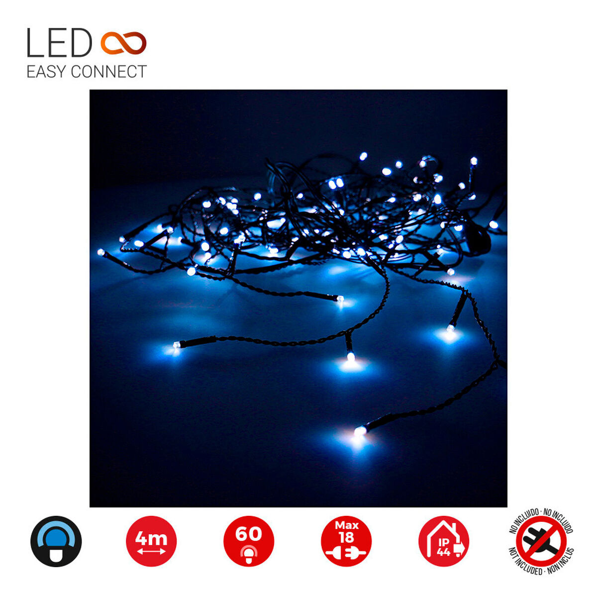 LED-krans EDM 71252 Blå 4 m - 5