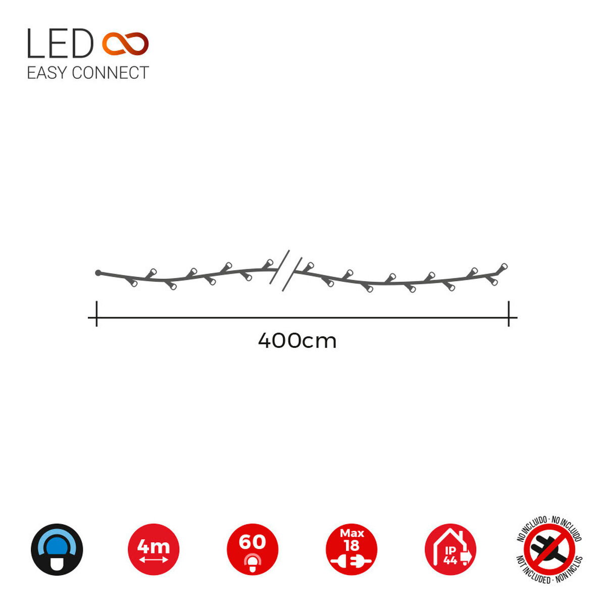 LED-krans EDM 71252 Blå 4 m - 6
