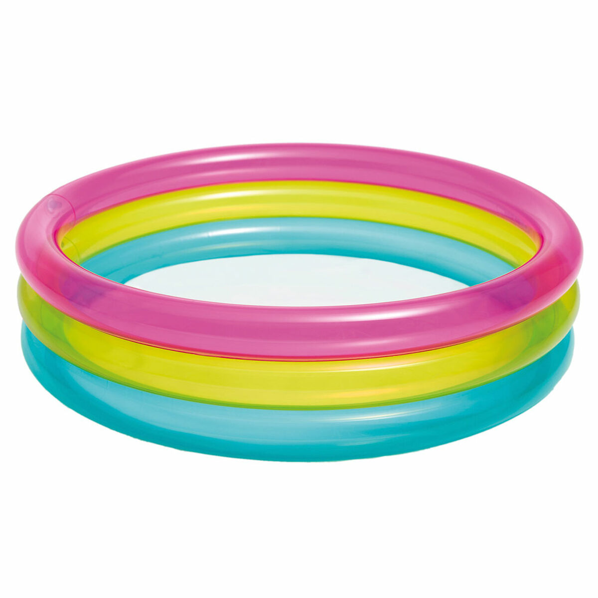 Uppblåsbar plaskpool för barn Intex Regnbåge Ringar 63 L 86 x 25 x 86 cm (12 antal) - 10