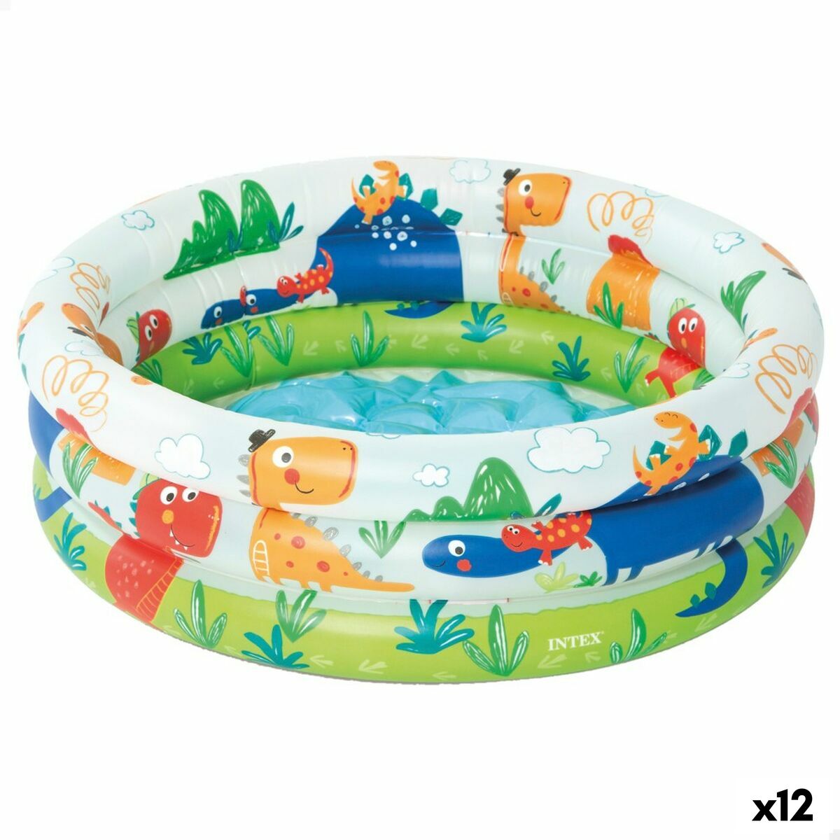 Uppblåsbar plaskpool för barn Intex Dinosaurier Ringar 28 L 33 L 61 x 22 x 61 cm (12 antal) - 5