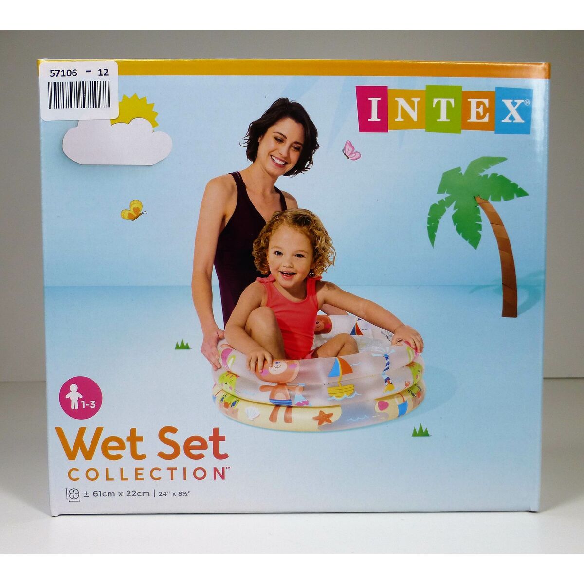 Uppblåsbar plaskpool för barn Intex Dinosaurier Ringar 28 L 33 L 61 x 22 x 61 cm (12 antal) - 14