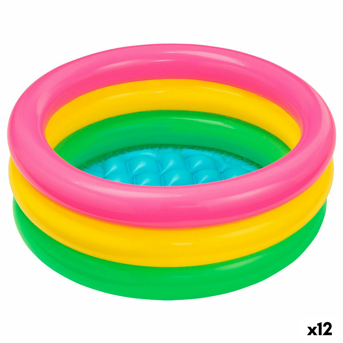 Uppblåsbar plaskpool för barn Intex Sunset Glow Ringar 28 L 61 x 22 x 61 cm (12 antal)